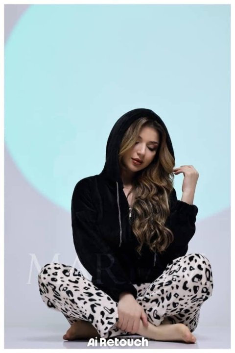 بيجاما فرو بنقشة بنطال تايغر