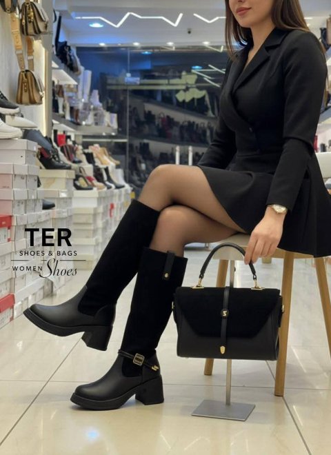 حذاء ساق طويلة شيك
