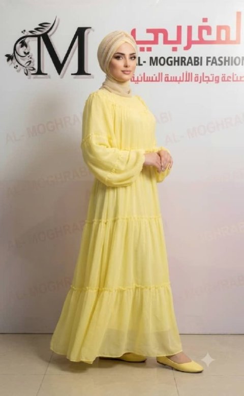 فستان صيفي مشمشي