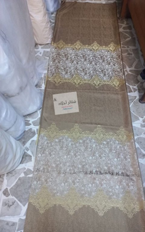 ستائر ساتان فازات مخيط جاهز