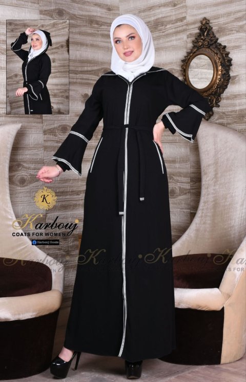 جلابية شيك بخطوط فضي