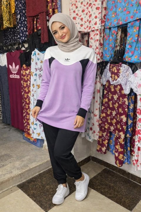 بيجامه نسائي توفليس قطن مكفول MLXL XXL